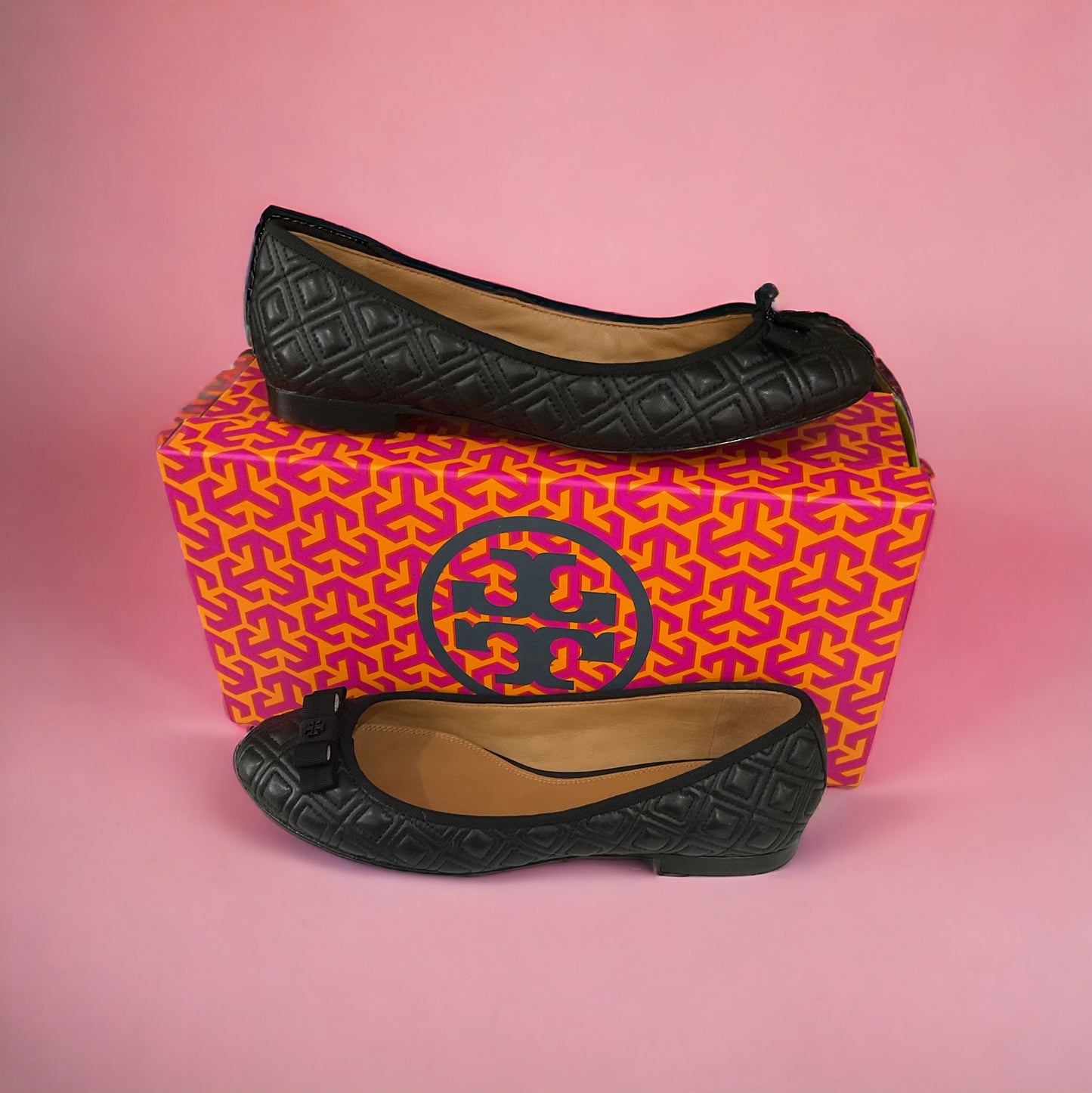 Tory Burch Size 6.5 New Black Flats